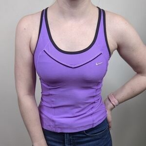 Nike Dri-Fit Athletic Racer Back Purple Tank Top